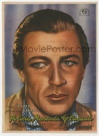 5d760 NORTH WEST MOUNTED POLICE Spanish herald 1945 Cecil B. DeMille, portrait of Gary Cooper!