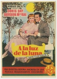 5d771 ON MOONLIGHT BAY Spanish herald 1953 different romantic portrait of Doris Day & Gordon MacRae!