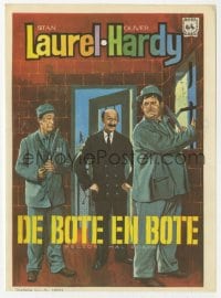 5d783 PARDON US Spanish herald 1967 convicts Stan Laurel & Oliver Hardy classic, different art!