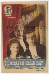5d795 PICTURE OF DORIAN GRAY Spanish herald 1947 George Sanders, Hatfield, Donna Reed, different!