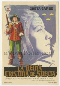 5d807 QUEEN CHRISTINA Spanish herald R1964 great completely different art of Greta Garbo by Jano!