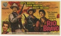 5d818 RIO BRAVO Spanish herald 1959 John Wayne, Ricky Nelson, Dean Martin, Angie Dickinson, Hawks