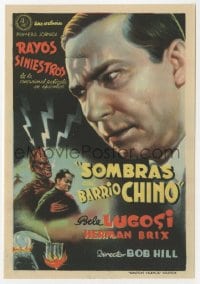 5d851 SHADOW OF CHINATOWN part 1 Spanish herald 1947 great different art of spooky Bela Lugosi!