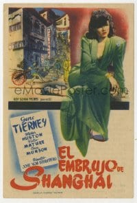 5d855 SHANGHAI GESTURE Spanish herald 1946 Josef von Sternberg, different art of Gene Tierney!