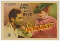 5d864 SISTERS Spanish herald 1944 Errol Flynn & Bette Davis have true love, but problems too!