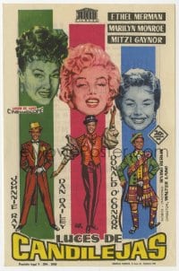 5d920 THERE'S NO BUSINESS LIKE SHOW BUSINESS Spanish herald 1959 Jano art of Marilyn Monroe & cast!