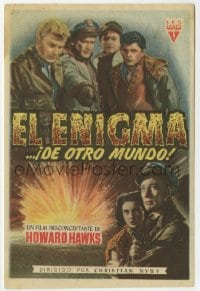 5d924 THING Spanish herald 1952 Howard Hawks classic horror, cool different image of top cast!
