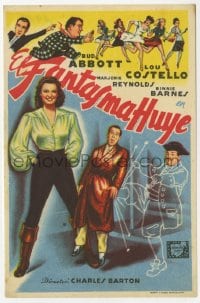 5d937 TIME OF THEIR LIVES Spanish herald 1946 Bud Abbott & ghost Lou Costello, Marjorie Reynolds!