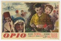 5d939 TO THE ENDS OF THE EARTH Spanish herald 1947 different art of Dick Powell & Hasso, Opium!