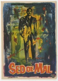5d944 TOUCH OF EVIL Spanish herald 1961 Orson Welles, different Jano art of Charlton Heston!