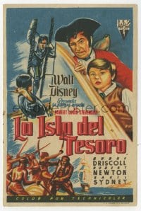5d946 TREASURE ISLAND Spanish herald 1953 Bobby Driscoll, Robert Newton as pirate Long John Silver!