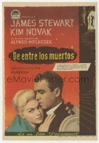 5d960 VERTIGO Spanish herald 1960 Alfred Hitchcock, James Stewart, Kim Novak, Albericio art!