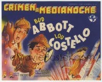 5d981 WHO DONE IT Spanish herald 1945 different art of detectives Bud Abbott & Lou Costello in city!