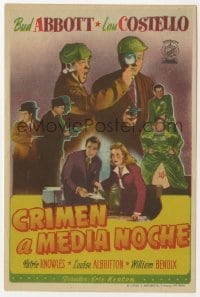 5d982 WHO DONE IT Spanish herald R1950s different image of Bud Abbott & Lou Costello and cast!