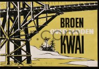 5d241 BRIDGE ON THE RIVER KWAI Danish program 1958 William Holden, Alec Guinness, David Lean classic