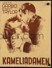 5d244 CAMILLE Danish program 1937 great different WIlly art of Robert Taylor & Greta Garbo!