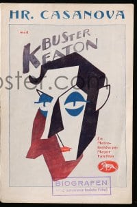 5d246 CASANOVA WIDER WILLEN Danish program 1932 Buster Keaton, German Parlor Bedroom & Bath, rare!