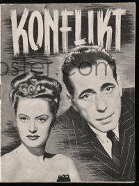 5d252 CONFLICT Danish program 1948 Humphrey Bogart, sexy Alexis Smith, different images!