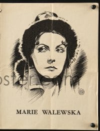 5d253 CONQUEST Danish program 1938 Greta Garbo as Marie Walewska, Boyer as Napoleon, ultra rare!