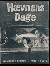 5d264 DEAD RECKONING Danish program 1947 different images of Humphrey Bogart & sexy Lizabeth Scott!