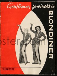5d279 GENTLEMEN PREFER BLONDES Danish program 1954 super sexy Marilyn Monroe & Jane Russell!