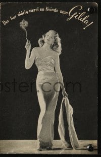 5d280 GILDA Danish program 1947 classic sexy Rita Hayworth full-length in sheath dress, Glenn Ford!