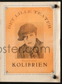 5d294 HUMMING BIRD Danish program 1924 Gloria Swanson as the leader of a gang of French Apaches!