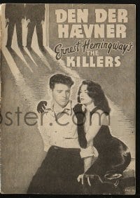 5d300 KILLERS Danish program 1947 Burt Lancaster & sexy Ava Gardner, Hemingway, different images!