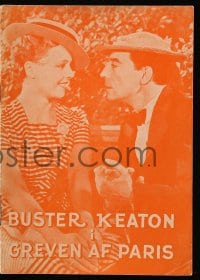5d301 KING OF THE CHAMPS ELYSEES Danish program 1935 different images of Buster Keaton, ultra rare!