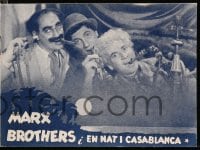 5d323 NIGHT IN CASABLANCA Danish program 1948 The Marx Brothers, Groucho, Chico & Harpo, different!