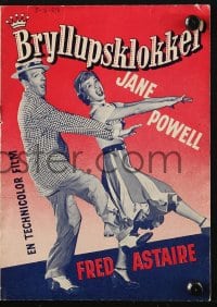 5d341 ROYAL WEDDING Danish program 1952 great images of dancing Fred Astaire & pretty Jane Powell!