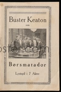 5d342 SAPHEAD Danish program 1920 different images of Buster Keaton, ultra rare!