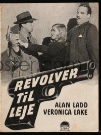 5d371 THIS GUN FOR HIRE Danish program 1947 different images of Alan Ladd & sexy Veronica Lake!