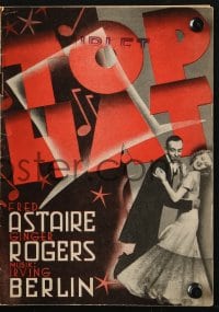 5d376 TOP HAT Danish program 1936 different images of Fred Astaire & Ginger Rogers dancing!