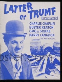 5d384 WHEN COMEDY WAS KING Danish program 1960 Charlie Chaplin, Buster Keaton, Laurel & Hardy!