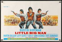 5f294 LITTLE BIG MAN Belgian 1971 great wacky artwork of Dustin Hoffman, Arthur Penn!