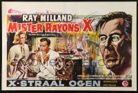5f317 X: THE MAN WITH THE X-RAY EYES Belgian 1963 Ray Milland strips souls & bodies, different art!