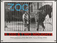5f200 ZED & TWO NOUGHTS British quad 1985 directed by Peter Greenaway, image of zebra in cage!