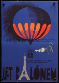 5f115 STOWAWAY IN THE SKY Czech 11x16 1963 from Albert Lamorisse of Red Balloon fame, art by Hilmar