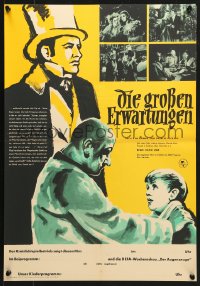 5f379 GREAT EXPECTATIONS East German 16x23 1960 Dickens, David Lean, Schonfeldart of Anthony Wager!