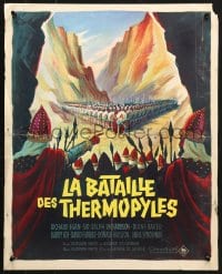 5f856 300 SPARTANS French 18x22 1963 Grinsson art of the mighty battle of Thermopylae!