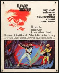 5f898 FANTASTIC VOYAGE French 18x22 1967 Raquel Welch, Richard Fleischer sci-fi!