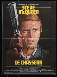 5f921 HUNTER French 15x21 1981 best different art of bounty hunter Steve McQueen by Jean Mascii!