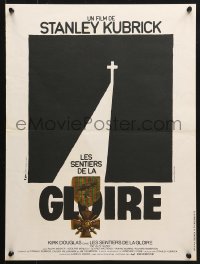 5f940 PATHS OF GLORY French 15x20 1975 Stanley Kubrick, cool different art by Jouineau Bourduge!