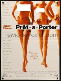 5f947 PRET-A-PORTER French 16x21 1994 Robert Altman, different, much racier image of naked models!