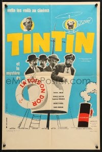 5f973 TINTIN ET LE MYSTERE DE LA TOISON D'OR French 16x24 1961 Talbot as Herge's Tintin, Tealdi art