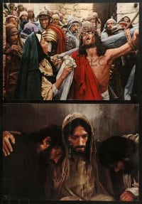 5f446 JESUS OF NAZARETH group of 12 Italian 18x25 pbustas 1977 Franco Zeffirelli, Powell as Christ!