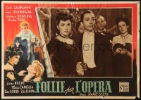 5f461 MAD ABOUT OPERA Italian 14x19 pbusta 1949 Costa's Follie per l'opera, Gina Lollobrigida!