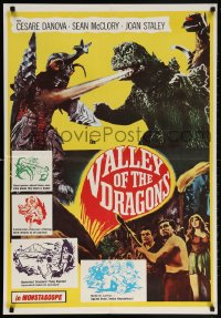 5f156 VALLEY OF THE DRAGONS Lebanese 1970s Jules Verne, misleading image from Godzilla vs. Megalon!