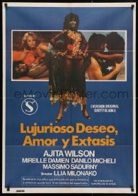5f635 LOVE LUST & ECSTASY Spanish 1981 Erotiki ekstasi, Ajita Wilson, sexy Greek babes!